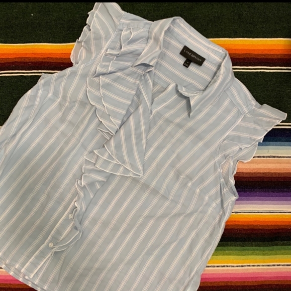 Final/PRICE FIRM Lane Bryant ruffle striped top - Picture 6 of 9